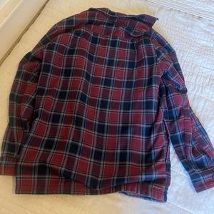 LL Bean Flannel Fleece, size small. Super comfortable and warm.